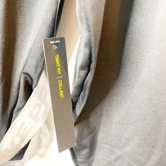 Nike Pro Hyperwarm Womens Black Activewear Tight Fit Half Zip Cropped Top Sz XXL - Picture 7 of 8